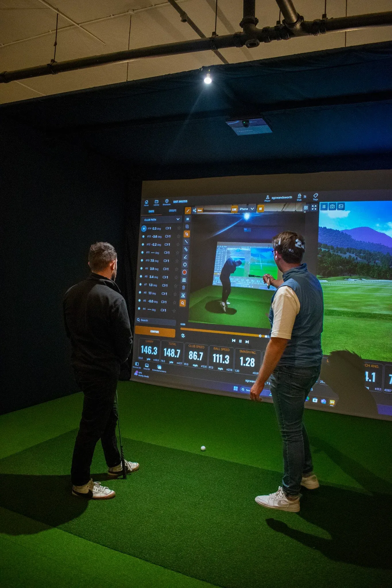 Coaching session in a simulator bay